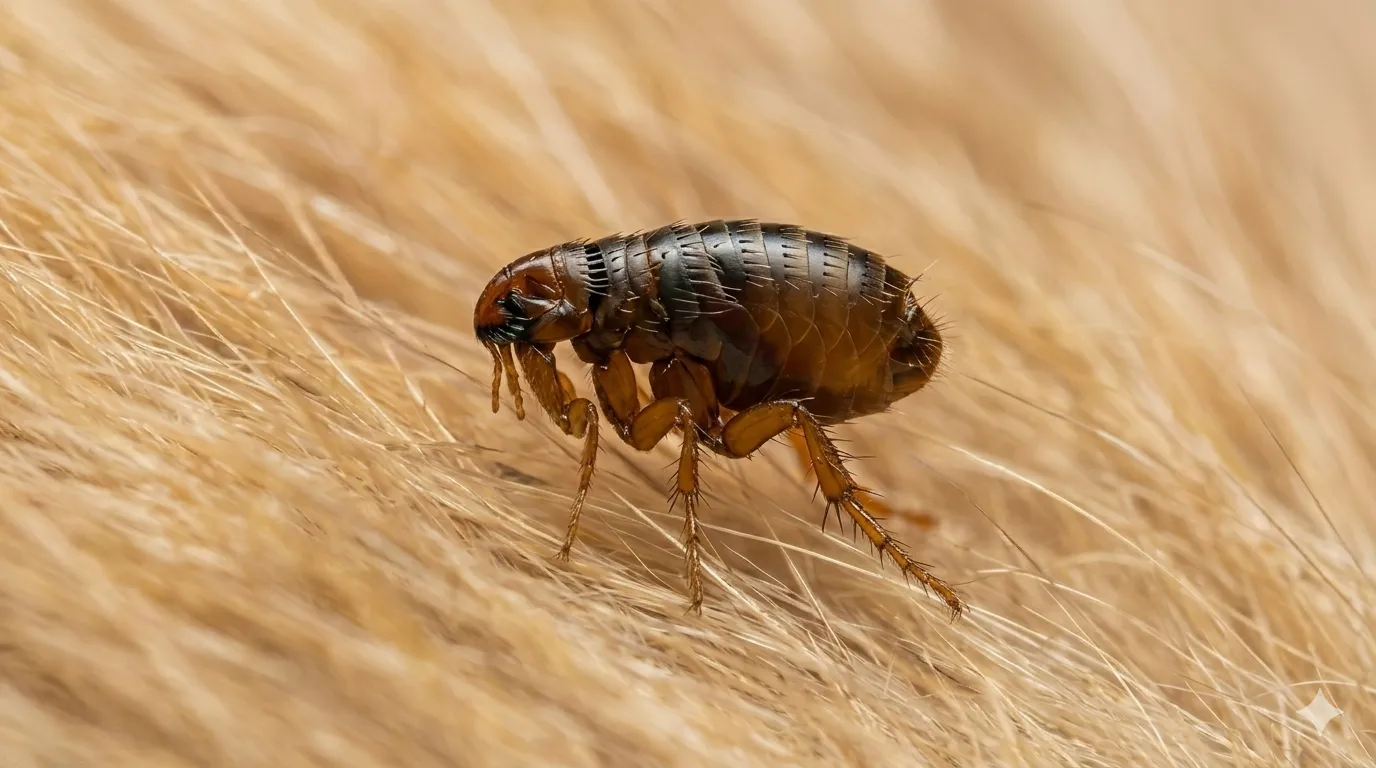 Pulga em animal doméstico